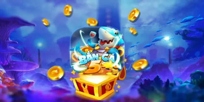 Giao diện chính game bắn cá 5 sao V9Bet với hiệu ứng 3D nổi bật